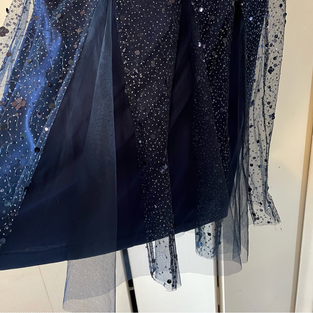 Js Collections Navy Sequin Midi Dress - image 8